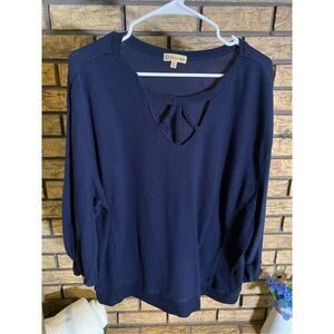 Democracy Navy Blue Knit Pullover Sweater